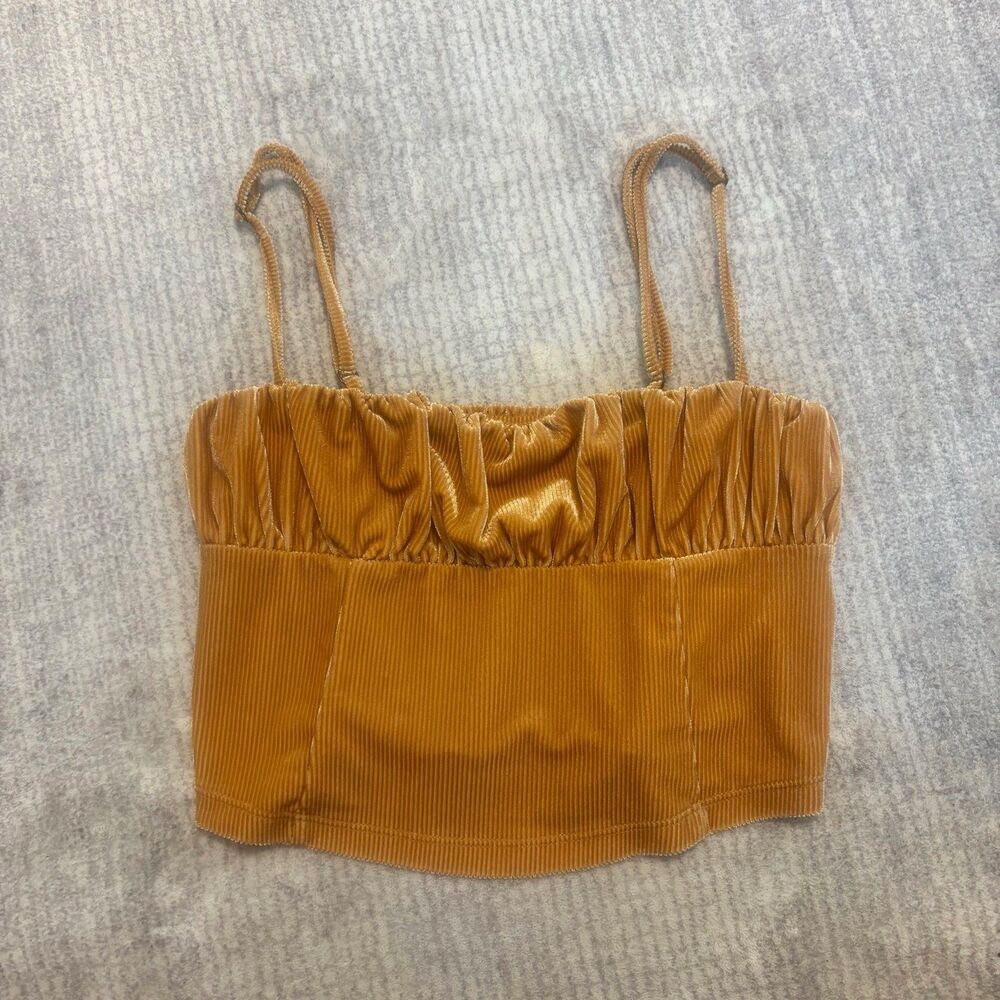 Urban Outfitters Light Brown Cropped Tank Top Large